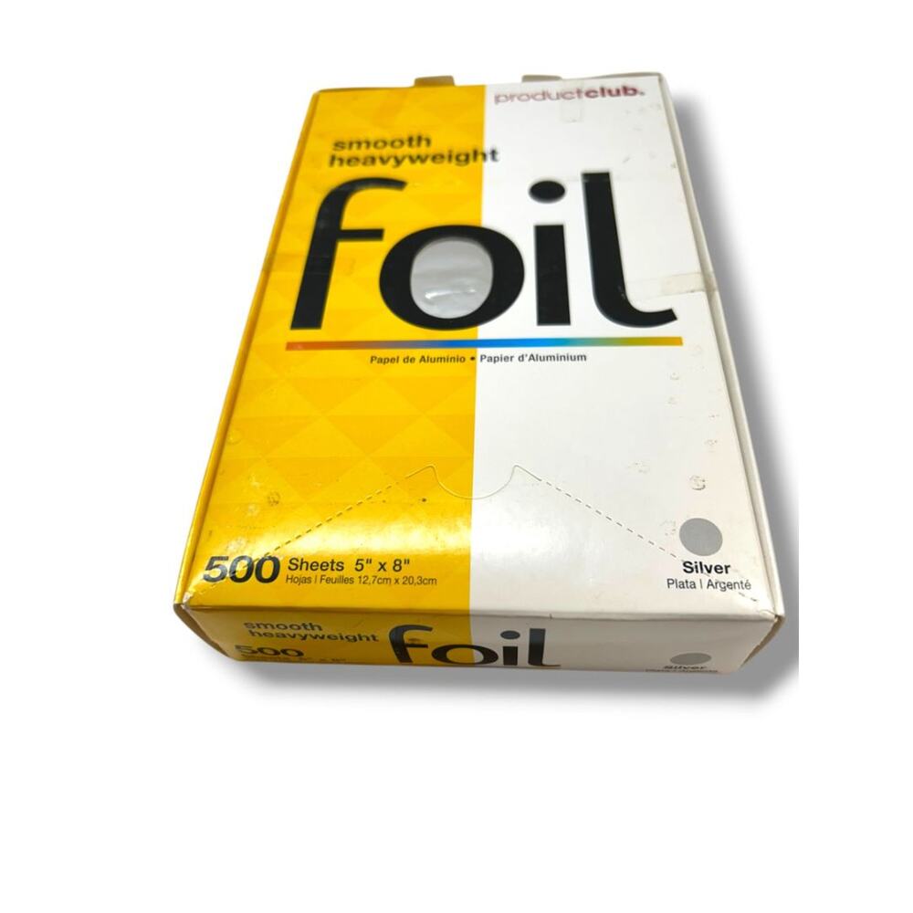 Product Club Smooth Heavyweight Foil 500 Count Box Silver‎ 5" x 8" Salon New